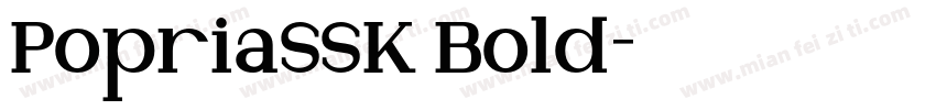 PopriaSSK Bold字体转换